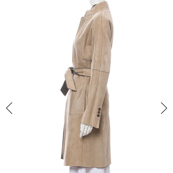 Brunello Cucinelli Women Jacket Shearling Coat Cashmere 42/M - Picture 2 of 4